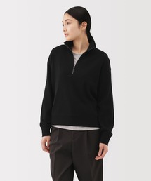 無印良品（ムジルシリョウヒン）の「婦人　ワッフル編みハーフジッププルオーバー（Tシャツ/カットソー・レディース）」