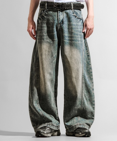 CALIFORNIA OUTFITTERS(カリフォルニア アウトフィッターズ)の「7E8 ヴィンテージ風 デニムバギーパンツ(デニムパンツ・メンズ・ブルー・S/M/L/XL)」の2枚目の写真