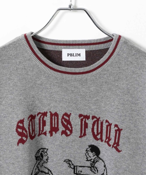 PBLIM（ページボーイリム）の「《UNISEX》ダンシングニット（ニット/セーター・レディース・グレー/ネイビー・FREE）」の4枚目の写真