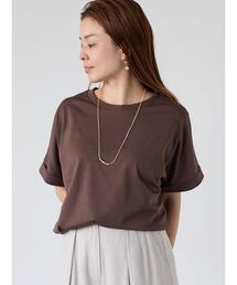 Lugnoncure | 【接触冷感】ロールスリーブトップス(Tシャツ/カットソー)