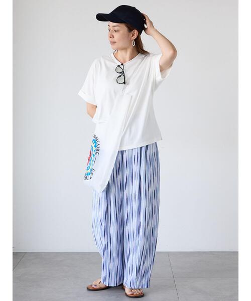 Lugnoncure(ルノンキュール)の「【接触冷感】ロールスリーブトップス(Tシャツ/カットソー・レディース・ブラウン/オフホワイト/チャコールグレー/ブルー・F)」の9枚目の写真