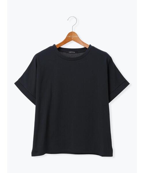 Lugnoncure(ルノンキュール)の「【接触冷感】ロールスリーブトップス(Tシャツ/カットソー・レディース・ブラウン/オフホワイト/チャコールグレー/ブルー・F)」の18枚目の写真