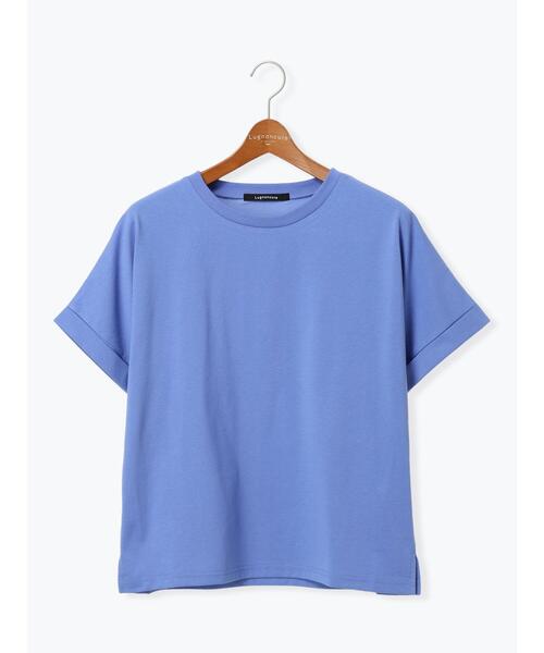 Lugnoncure(ルノンキュール)の「【接触冷感】ロールスリーブトップス(Tシャツ/カットソー・レディース・ブラウン/オフホワイト/チャコールグレー/ブルー・F)」の19枚目の写真