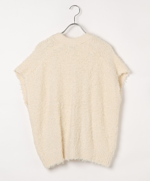 BAYFLOW（ベイフロー）の「[ロングシーズン活躍]シャギーニットベストカーディガン（ベスト・レディース・オフホワイト/グレー/ブラック・FREE）」の4枚目の写真