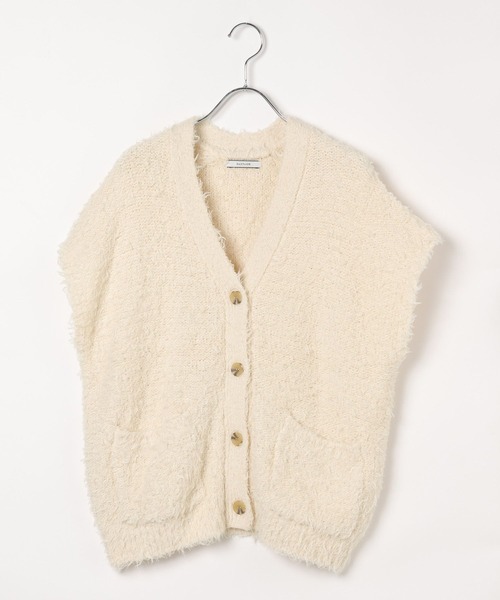 BAYFLOW（ベイフロー）の「[ロングシーズン活躍]シャギーニットベストカーディガン（ベスト・レディース・オフホワイト/グレー/ブラック・FREE）」の13枚目の写真