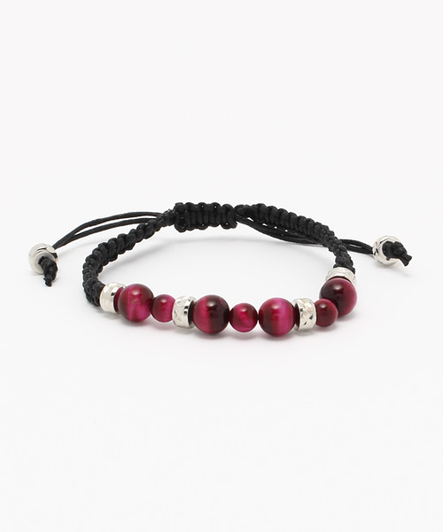 チャイハネ（チャイハネ）の「【チャイハネ】タイガーアイ ビマーブレスレット（ブレスレット・メンズ・ピンク/グリーン/グレー/ブラウン/ダークブルー・FREE）」の5枚目の写真