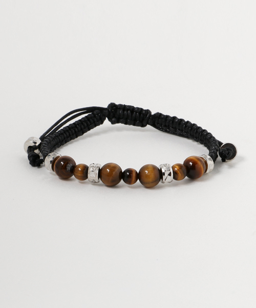 チャイハネ（チャイハネ）の「【チャイハネ】タイガーアイ ビマーブレスレット（ブレスレット・メンズ・ピンク/グリーン/グレー/ブラウン/ダークブルー・FREE）」の6枚目の写真