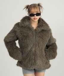 【即完売商品】　gossipclub ファージャケットINTER FACTORY GOSSIP CLUB（ゴシップクラブ）の「AINA - フード付きファー