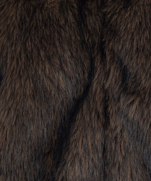 INTER FACTORY(インターファクトリー)の「Killin’ me good - 2wayスタンドカラーファーコート made in INTER FACTORY(その他アウター・レディース・モカ/ブラウン・FREE)」の6枚目の写真