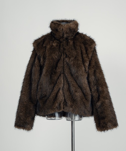 Killin' me good - 2wayスタンドカラーファーコート made in INTER