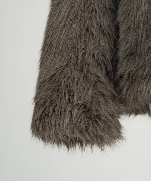 INTER FACTORY(インターファクトリー)の「Killin’ me good - 2wayスタンドカラーファーコート made in INTER FACTORY(その他アウター・レディース・モカ/ブラウン・FREE)」の14枚目の写真