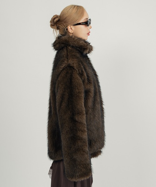 Killin' me good - 2wayスタンドカラーファーコート made in INTER