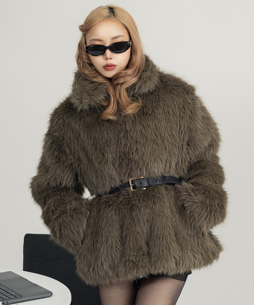 Killin' me good - 2wayスタンドカラーファーコート made in INTER