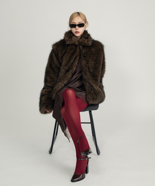 Killin' me good - 2wayスタンドカラーファーコート made in INTER