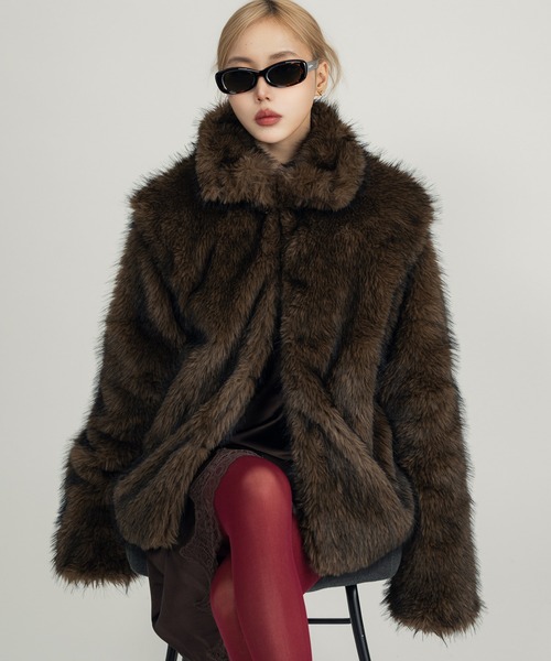 Killin' me good - 2wayスタンドカラーファーコート made in INTER