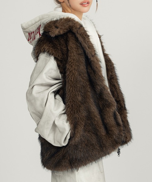 Killin' me good - 2wayスタンドカラーファーコート made in INTER