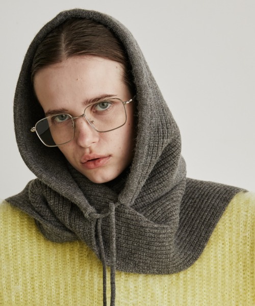 Auntie Rosa Holiday（アンティローザホリデー）の「アルパカタッチフライトニットキャップ（ニットキャップ/ビーニー・レディース・グレイッシュベージュ/チャコールグレー・FREE）」の3枚目の写真