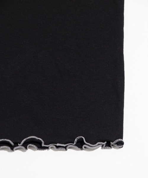 PUNYUS（プニュズ）の「レースアップ配色メロウＴシャツ（Tシャツ/カットソー・レディース・ブラック/サックスブルー・1/2/3/4）」の16枚目の写真