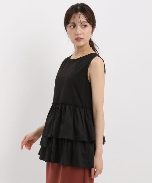 Andemiu（アンデミュウ）の「キリカエカットノースリーブ589239（Tシャツ/カットソー・レディース・ホワイト/ブラック・FREE）」の10枚目の写真