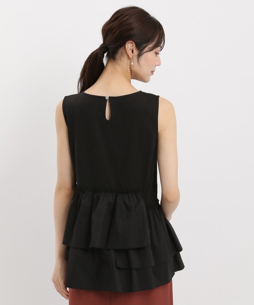 Andemiu（アンデミュウ）の「キリカエカットノースリーブ589239（Tシャツ/カットソー・レディース・ホワイト/ブラック・FREE）」の14枚目の写真