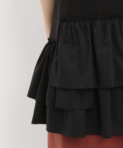 Andemiu（アンデミュウ）の「キリカエカットノースリーブ589239（Tシャツ/カットソー・レディース・ホワイト/ブラック・FREE）」の17枚目の写真