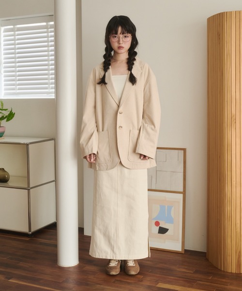 REMOON(リムーン)の「ツイルロングスカート(スカート・レディース・ブラウン/ナチュラル・FREE)」の14枚目の写真