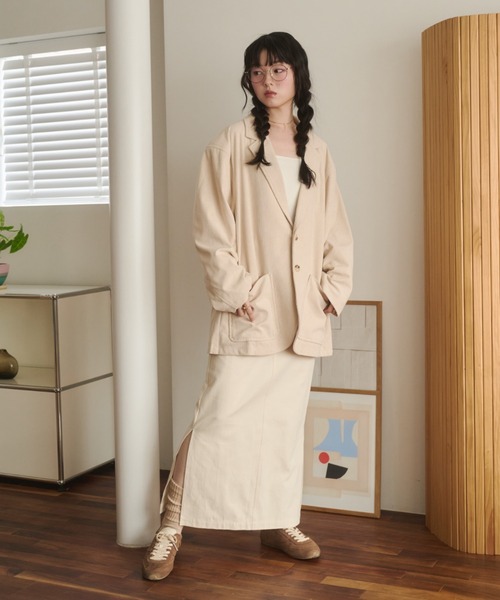 REMOON(リムーン)の「ツイルロングスカート(スカート・レディース・ブラウン/ナチュラル・FREE)」の17枚目の写真