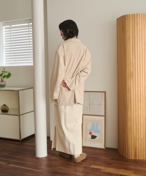 REMOON(リムーン)の「ツイルロングスカート(スカート・レディース・ブラウン/ナチュラル・FREE)」の18枚目の写真