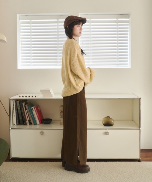 REMOON(リムーン)の「ツイルロングスカート(スカート・レディース・ブラウン/ナチュラル・FREE)」の20枚目の写真