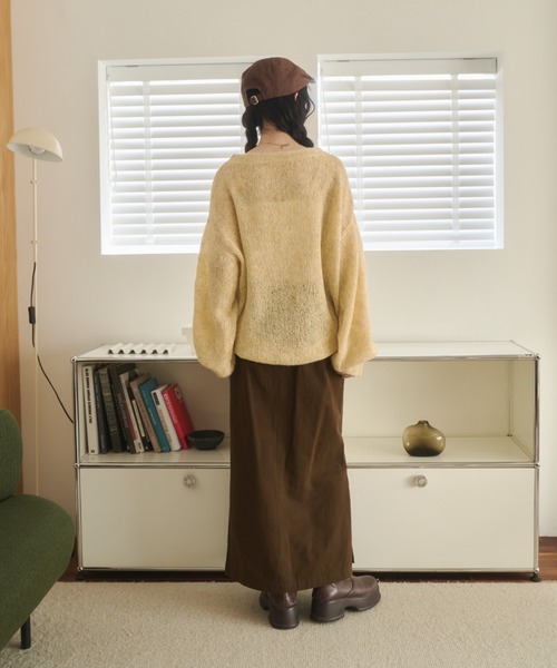 REMOON(リムーン)の「ツイルロングスカート(スカート・レディース・ブラウン/ナチュラル・FREE)」の22枚目の写真