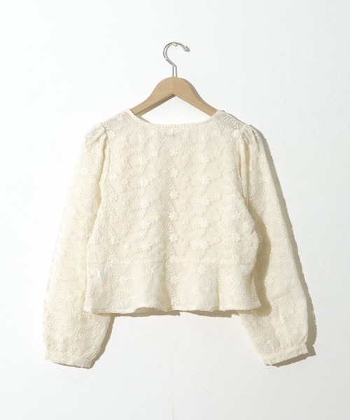 flower（フラワー）の「ブルーミングリボントップ（シャツ/ブラウス・レディース・アイボリー/グレー・FREE）」の17枚目の写真