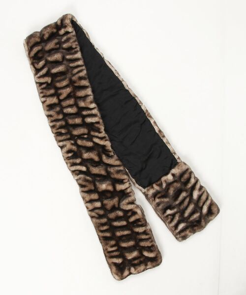 JOHN LAWRENCE SULLIVAN(ジョンローレンスサリバン)の「FUR STOLE(マフラー・レディース・ブラウン・ONE SIZE)」の2枚目の写真