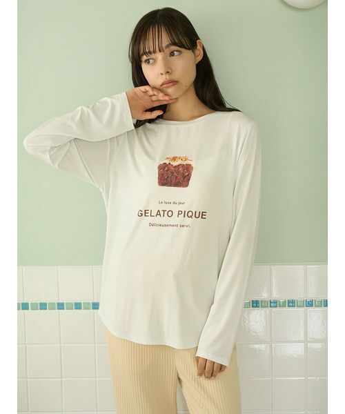 セール】スイーツワンポイントロンT（ルームウェア/パジャマ）｜gelato