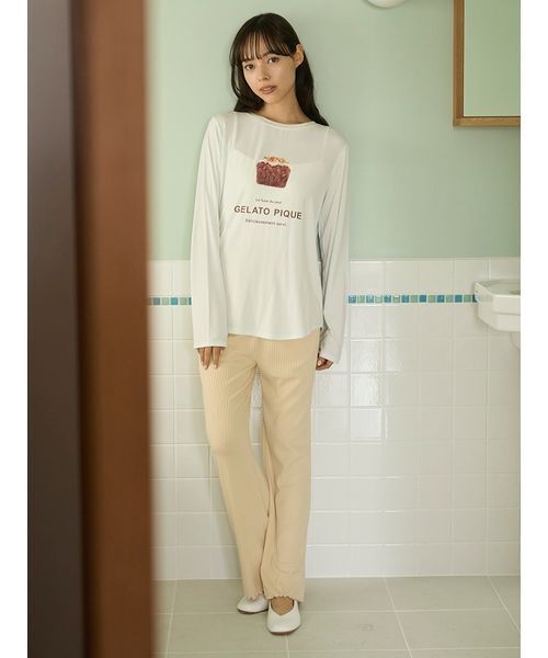 セール】スイーツワンポイントロンT（ルームウェア/パジャマ）｜gelato