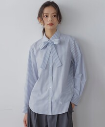組曲（クミキョク）の「コットンタッチシャーティングボウタイ付き シャツ（シャツ/ブラウス）」