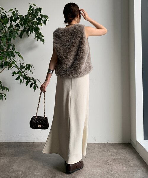 DouDou（ドゥドゥ）の「セットアップドロストスカート（スカート・レディース・アイボリー/カーキ/ブラック・FREE）」の11枚目の写真