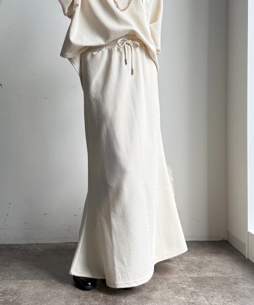 DouDou（ドゥドゥ）の「セットアップドロストスカート（スカート・レディース・アイボリー/カーキ/ブラック・FREE）」の13枚目の写真