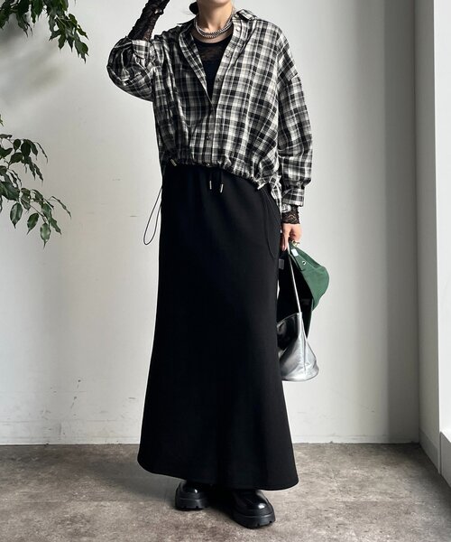 DouDou（ドゥドゥ）の「セットアップドロストスカート（スカート・レディース・アイボリー/カーキ/ブラック・FREE）」の22枚目の写真