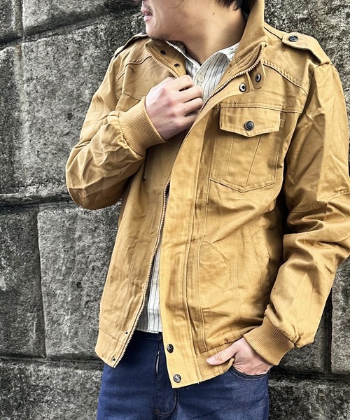MEN'S BIGI　ミリタリージャケット　ベージュ　Ｍ相当　春秋 MEN'S BIGI ミリタリージャケット ベージュ M相当 春秋
