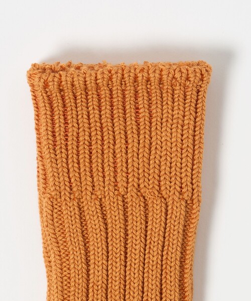 ROTOTO(ロトト)の「<ROTOTO>チャンキーリブ クルーソックス(ソックス/靴下・メンズ・ダークグリーン/オリーブ/オレンジ・M)」の4枚目の写真