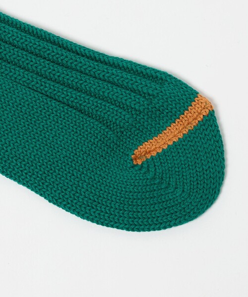 ROTOTO(ロトト)の「<ROTOTO>チャンキーリブ クルーソックス(ソックス/靴下・メンズ・ダークグリーン/オリーブ/オレンジ・M)」の10枚目の写真