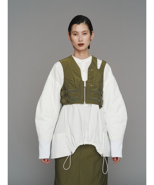 UN3D.（アンスリード）の「PADDING HEM DESIGN SH / パディングヘムデザインシャツ（シャツ/ブラウス・レディース・ホワイト/グレー/ブラック・36/38）」の10枚目の写真