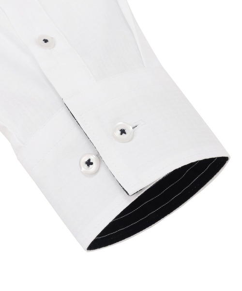TOKYO SHIRTS(トウキョウシャツ)の「【透け防止】 形態安定ノーアイロン スキッパー 長袖ビジネスワイシャツ(ビジネスシャツ・レディース・ホワイト・LL/S/M/L/XL/XS)」の4枚目の写真