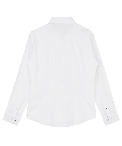 TOKYO SHIRTS(トウキョウシャツ)の「【透け防止】 形態安定ノーアイロン スキッパー 長袖ビジネスワイシャツ(ビジネスシャツ・レディース・ホワイト・LL/S/M/L/XL/XS)」の2枚目の写真