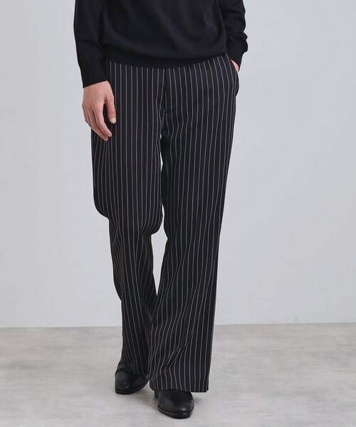 tk.TAKEO KIKUCHI(ティーケータケオキクチ)の「ピンストライプフレアスラックス(その他パンツ・メンズ・ブラック系2/ライトグレー系2・03/02)」の2枚目の写真