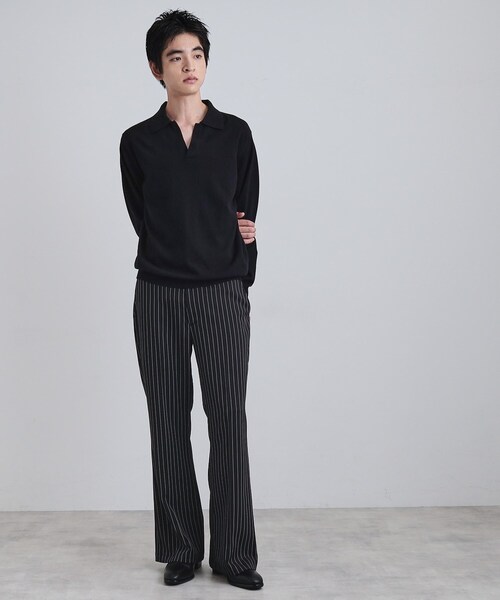 tk.TAKEO KIKUCHI(ティーケータケオキクチ)の「ピンストライプフレアスラックス(その他パンツ・メンズ・ブラック系2/ライトグレー系2・03/02)」の11枚目の写真