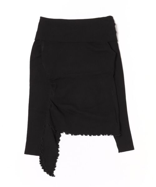 Lace Ladies(レースレディース)の「サイド ギャザー オフショル 裾メロウ トップス(Tシャツ/カットソー・レディース・ブラック/ブラウン/ホワイト・FREE)」の20枚目の写真