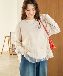 FREAK'S STORE（フリークスストア）の「限定展開　チュール ドッキング ワッフル プルオーバー（Tシャツ/カットソー）」