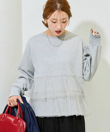 Tシャツ/カットソー（グレー/灰色系・フリル）ファッション通販 - ZOZOTOWN