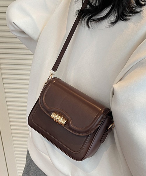 STYLEBLOCK（スタイルブロック）の「レザー調ミニショルダーバッグ（ショルダーバッグ・レディース・レッド/ブラウン/ブラウン系その他/ブラック・FREE）」の3枚目の写真